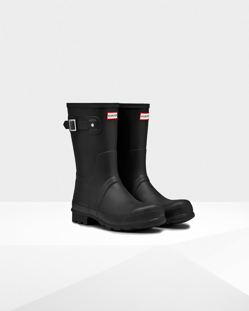 Men Hunter Original | Short Rain Boots Black | NZ-2163-QMEV